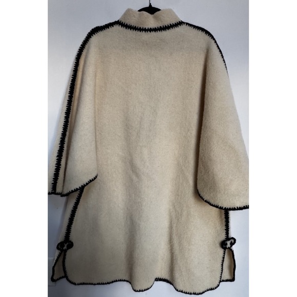 Vtg Pure New Wool Handmade Coat Greece A-Line Boho Cottagecore‎ Oversized Unique - Picture 11 of 16